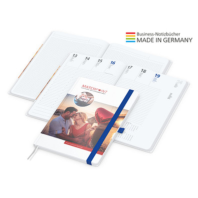 Geiger-Notes Match-Hybrid A4 Bestseller, gloss, inkl. Digitaldruck, Band mittelblau