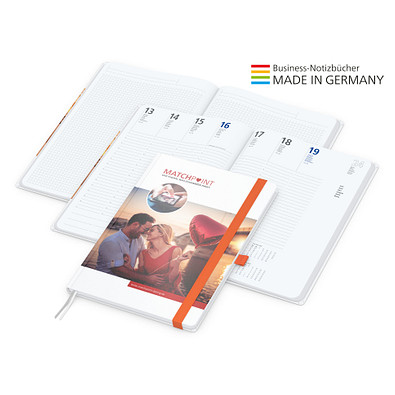 Geiger-Notes Match-Hybrid A4 Bestseller, gloss, inkl. Digitaldruck, Band orange