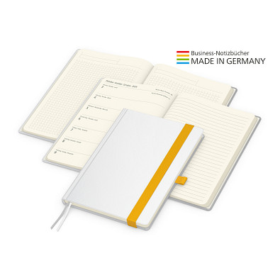 Geiger-Notes Match-Hybrid Creme Bestseller Notizbuch, Cover-Star matt, inkl. Druck, gelb