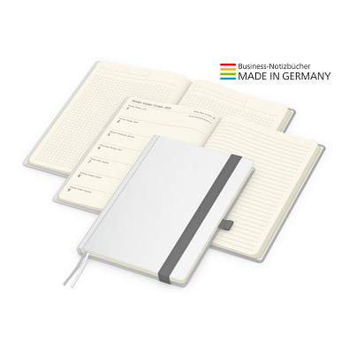 Geiger-Notes Match-Hybrid Creme Bestseller Notizbuch, Cover-Star matt, inkl. Druck, silbergrau