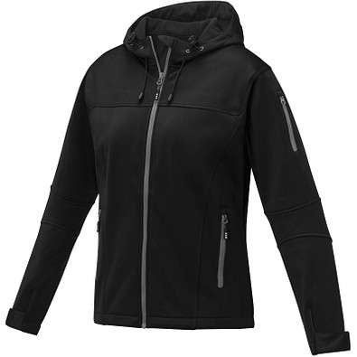 Match Softshelljacke für Damen, schwarz, L