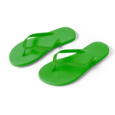 MAUPITI L / XL. Bequeme Flip-Flops mit PE-Sohle und PVC-Riemen, Grün