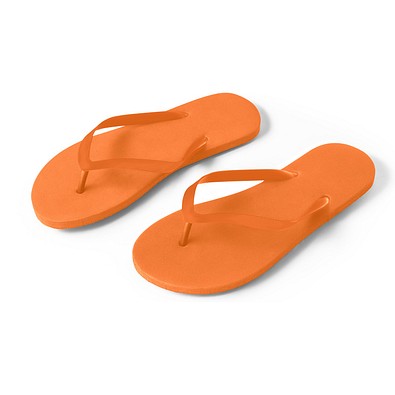 MAUPITI S / M. Bequeme Flip-Flops mit PE-Sohle und PVC-Riemen, Orange