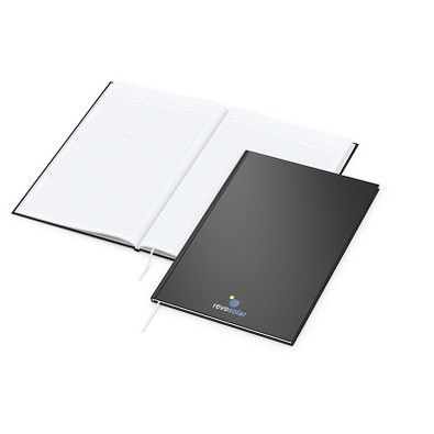 Geiger-Notes Notizbuch Memo-Book A4 Bestseller, inkl. Siebdruck, matt-schwarz