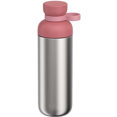 Mepal Vita 700 ml Wasserflasche aus recyceltem Edelstahl (Kohlensäure geeignet), rosa