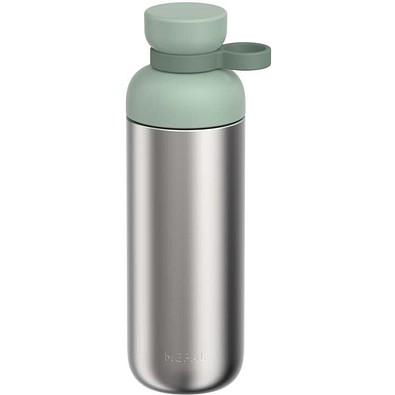 Mepal Vita 700 ml Wasserflasche aus recyceltem Edelstahl (Kohlensäure geeignet), salbei