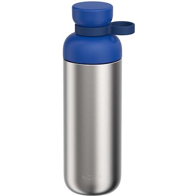 Mepal Vita 700 ml Wasserflasche aus recyceltem Edelstahl (Kohlensäure geeignet), vivid blau