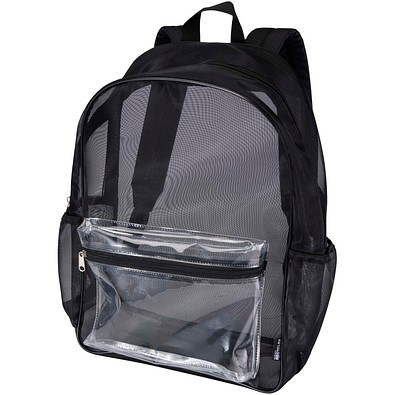 Mesh 18 L Rucksack aus Recyclingmaterial, schwarz