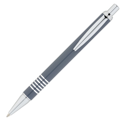 Metall-Kugelschreiber Regensburg, blaue Mine, anthrazit