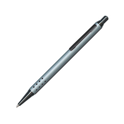 Metall-Druckkugelschreiber Lipari Soft Gun, blaue Mine, silber