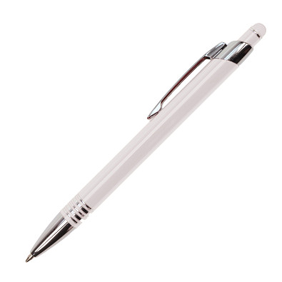 Metall-Touch-Kugelschreiber Swansea, weiß