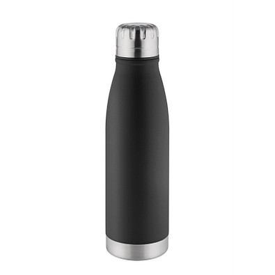 METMAXX® Edelstahl-Trinkflasche 500 ml, Antibak, schwarz