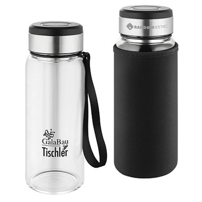 METMAXX® Wasserflasche GenerationRefillGourmet, 750 ml, schwarz