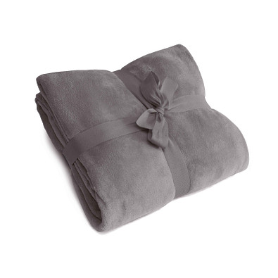 Microfleece-Kuscheldecke, grau