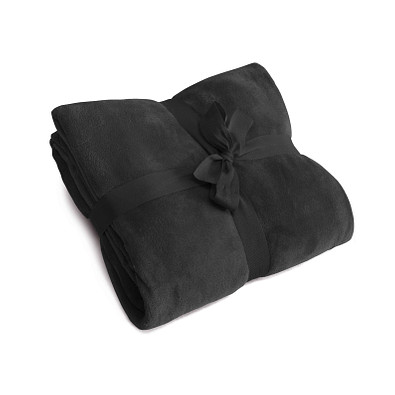 Microfleece-Kuscheldecke, schwarz