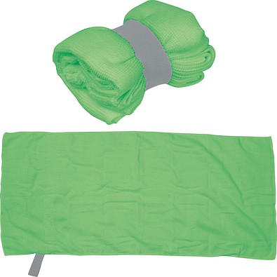 Mikrofaser Handtuch mit Gummiband , grün