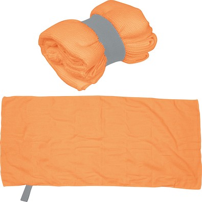 Mikrofaser Handtuch mit Gummiband , orange