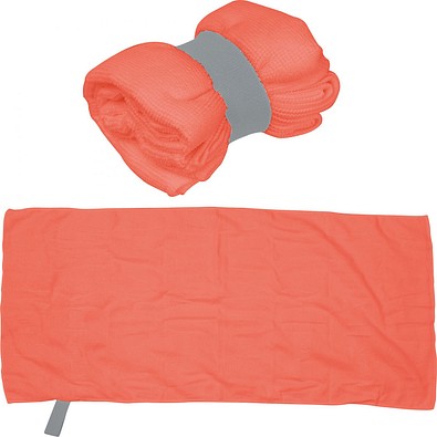 Mikrofaser Handtuch mit Gummiband , rot