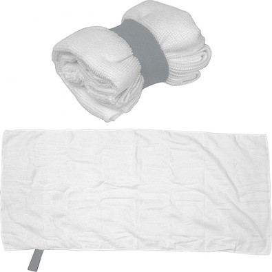 Mikrofaser Handtuch mit Gummiband , weiß