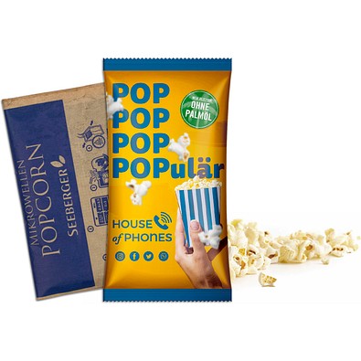 Mikrowellen-Popcorn im Werbetütchen, 90 g, salziges Popcorn, inkl. Druck
