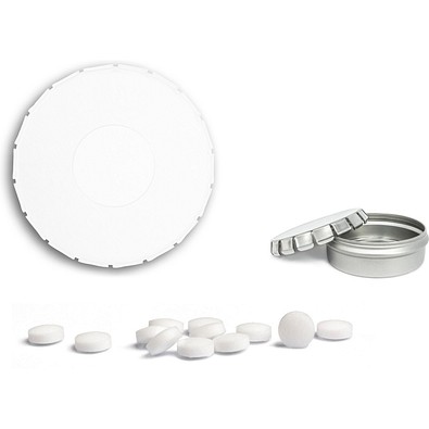 Mini Clic Clac Box, 20 g, zuckerhaltige Pfefferminztabletten, weiß, ohne Druck