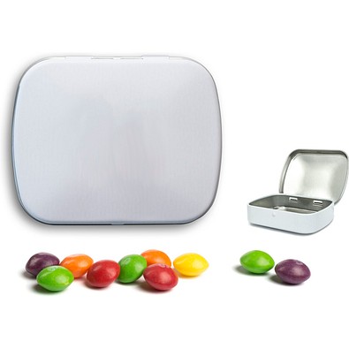 Mini Nostalgiedose, 20 g, Skittles, weiß-matt, ohne Druck