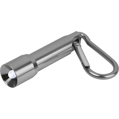 Mini-Taschenlampe Bergamo,silbergrau