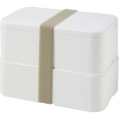 MIYO POP 700 + 700 ml doppelschichtige Lunchbox, weiss