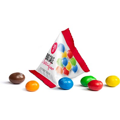 M&M's Peanuts im Mini Tetraeder, 10 g, Folie weiß, inkl. Druck