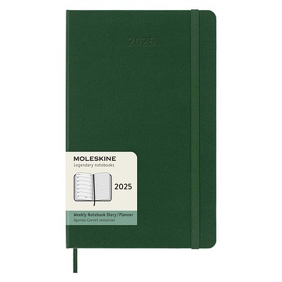 Moleskine Hardcover 12 Monate Wochenkalender L, myrtengrün