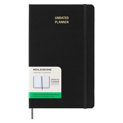Moleskine Hardcover Wochenplaner L, undatiert, schwarz