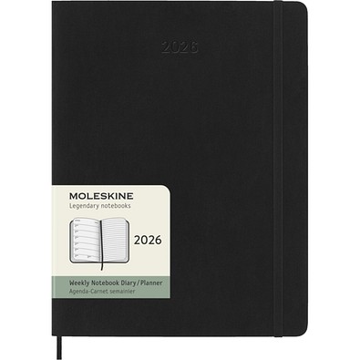 Moleskine Softcover 12 Monate Wochenkalender XL, schwarz