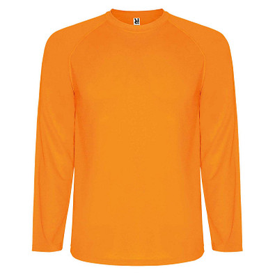 Montecarlo Langarm-Sport-Shirt für Kinder, Fluor Orange, 8
