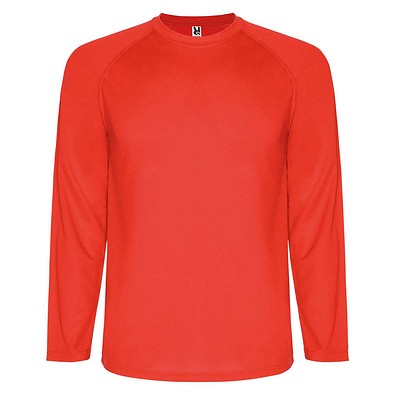 Montecarlo Langarm-Sport-Shirt für Kinder, rot, 8