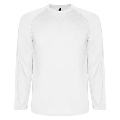 Montecarlo Langarm-Sport-Shirt für Kinder, weiss, 8