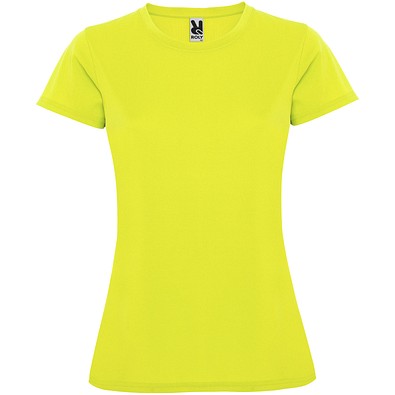 Montecarlo Sport T-Shirt für Damen, Fluor Yellow, L