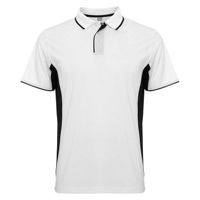 Montmelo Sport Poloshirt Unisex, weiß / schwarz, L