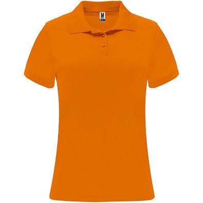 Monzha Sport Poloshirt für Damen, Fluor Orange, 2XL