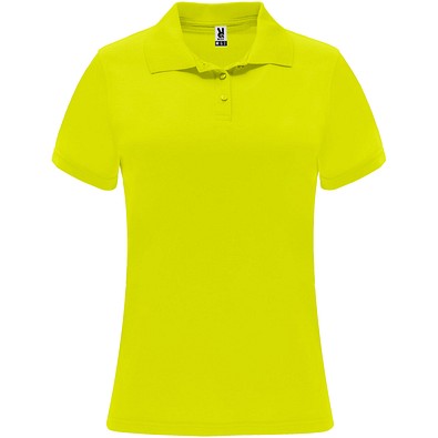 Monzha Sport Poloshirt für Damen, Fluor Yellow, XL