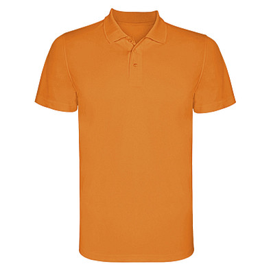 Monzha Sport Poloshirt für Herren, Fluor Orange, L