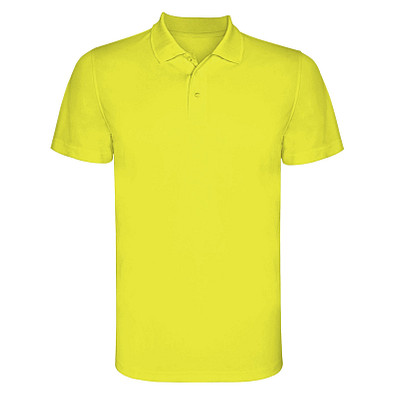 Monzha Sport Poloshirt für Herren, Fluor Yellow, L