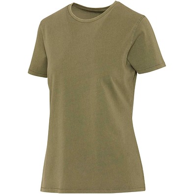 Nanaimo Kurzärmeliges T-Shirt für Damen im Washed Look, 160 g/m2, waldgrün, XL