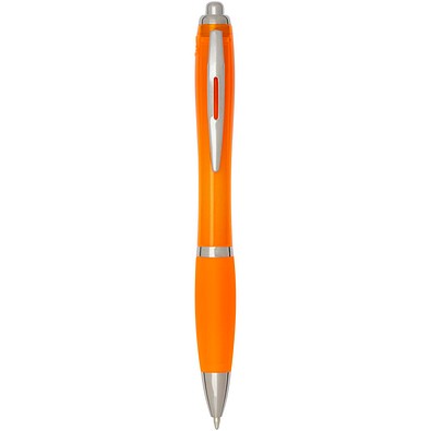 Nash RCS Kugelschreiber aus recyceltem Kunststoff mit farbigem Schaft und Griff (schwarze Tinte), orange