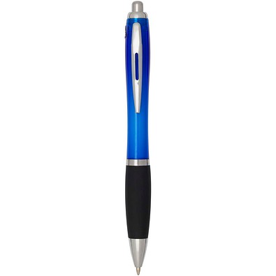 Nash RCS Kugelschreiber aus recyceltem Kunststoff mit farbigem Schaft und schwarzem Griff (schwarze Tinte), royalblau