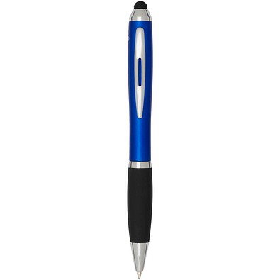Nash RCS Stylus Kugelschreiber aus recyceltem Kunststoff mit farbigem Schaft und schwarzem Griff (blaue Tinte), royalblau