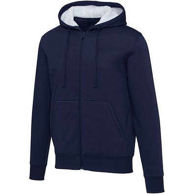 Natron 320 g/m² Sherpa-Kapuzenjacke mit Reißverschluss, navy, M