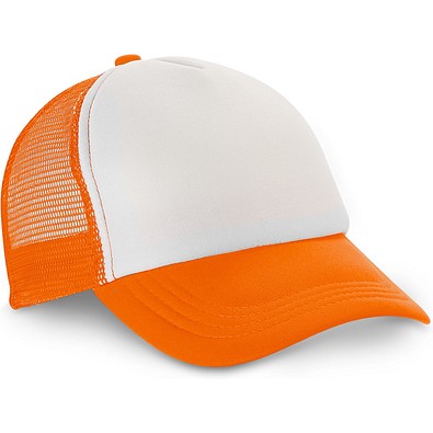 NICOLA. Mütze aus Polyester und Mesh (150 g/m²), Orange