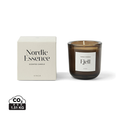 Nordic Essence Duftkerze klein, off white, dunkelbraun