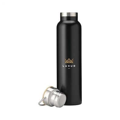 Nordvik RCS Recycled Steel 750 ml Trinkflasche, schwarz