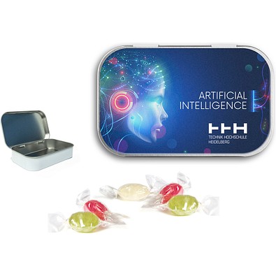 Nostalgiedose, 25 g, Bonbons 3 g, blank, inkl. Druck